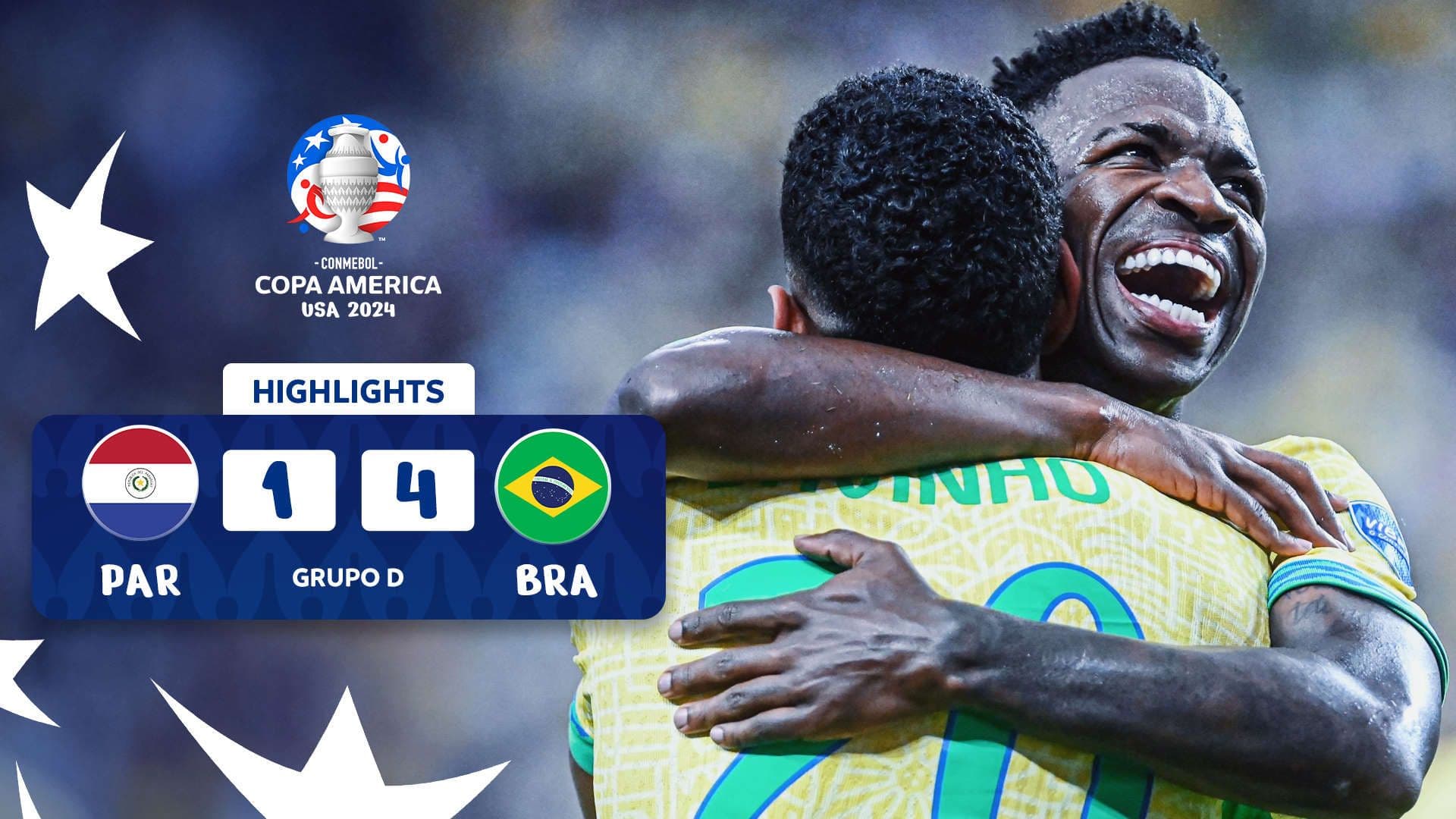 Match Highlights: Paraguay 1-4 Brazil | CONMEBOL Copa América USA 2024™